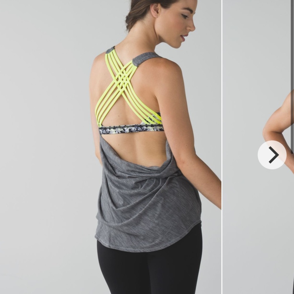Lululemon wild tank heather grey and green